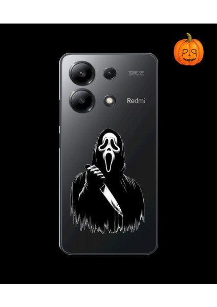 Xiaomi Redmi Note 13 Uyumlu Şeffaf Kılıf Horror 3 Tasarımlı