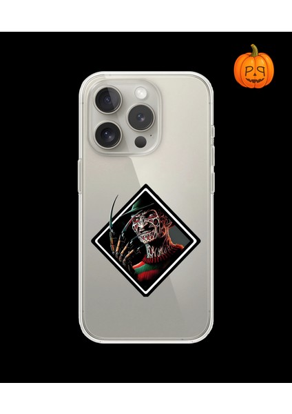 iPhone 16 Pro Max Uyumlu Şeffaf Kılıf Horror 2 Tasarımlı
