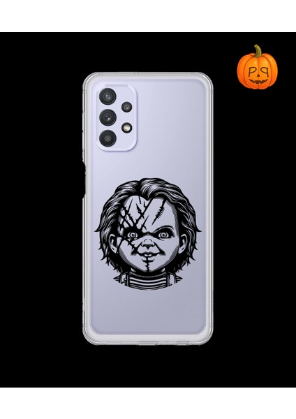 Samsung Galaxy A32 Uyumlu Şeffaf Kılıf Horror 4 Tasarımlı