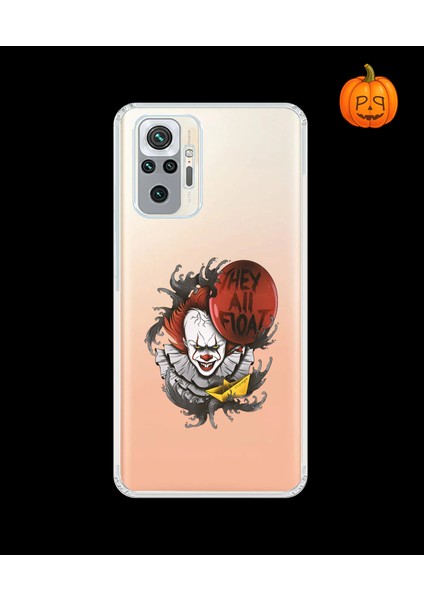 Xiaomi Redmi Note 10 Pro Uyumlu Şeffaf Kılıf Horror 1 Tasarımlı