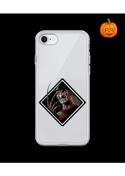 iPhone 7 Uyumlu Şeffaf Kılıf Horror 2 Tasarımlı