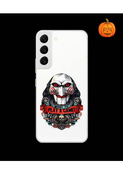 Samsung Galaxy S22 Uyumlu Şeffaf Kılıf Horror 7 Tasarımlı