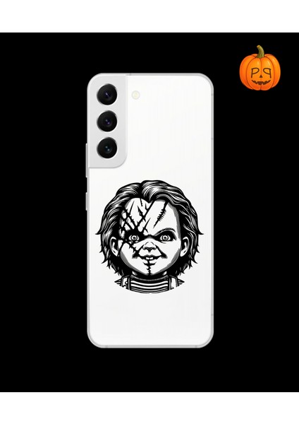 Samsung Galaxy S22 Uyumlu Şeffaf Kılıf Horror 4 Tasarımlı