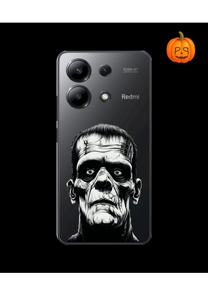 Xiaomi Redmi Note 13 Uyumlu Şeffaf Kılıf Horror 6 Tasarımlı