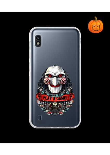 Samsung Galaxy A10 Uyumlu Şeffaf Kılıf Horror 7 Tasarımlı