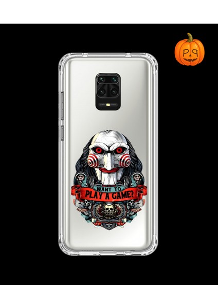 Xiaomi Redmi Note 9 Pro Uyumlu Şeffaf Kılıf Horror 7 Tasarımlı