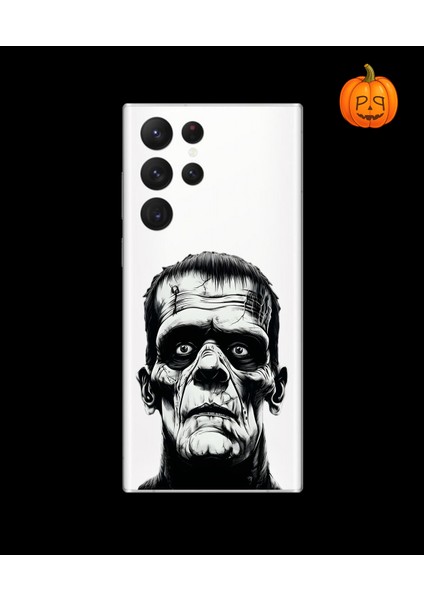 Samsung Galaxy S22 Ultra Uyumlu Şeffaf Kılıf Horror 6 Tasarımlı