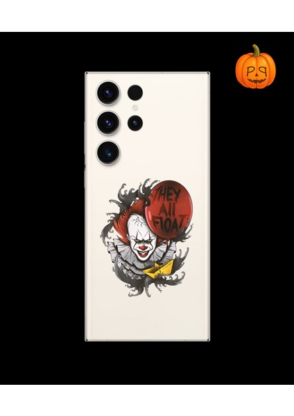 Samsung Galaxy S23 Ultra Uyumlu Şeffaf Kılıf Horror 1 Tasarımlı