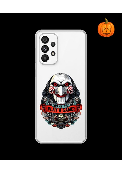 Samsung Galaxy A73 Uyumlu Şeffaf Kılıf Horror 7 Tasarımlı