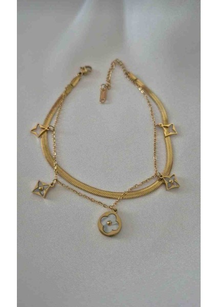 Gold Italyan Zincir Sallantılı Çelik Halhal modelleri