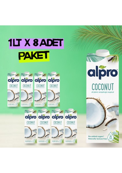 Orijinal Hindistan Cevizi Sütü 1 Lt x 8 Adet