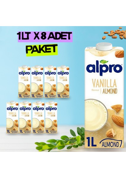 Vanilya Badem Sütü 1 Lt x 8 Adet