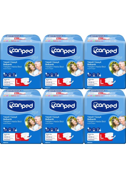 Hasta Bezi Yetişkin Bel Bantlı Tekstil Yüzey L - Büyük - Large 84 Adet (6pk*14)