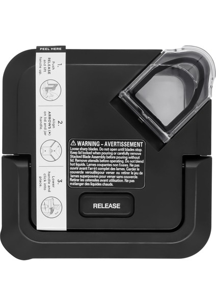 Ninja Blender 72OZ Xl Sürahiler Için Kilitli Kapak Yedeği, Ninja BL610 BL710WM BN701 Için Yedek Kare Üst Kapak (Yurt Dışından)