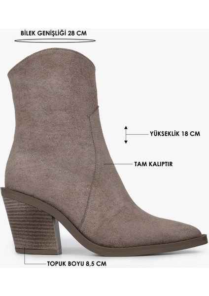 Kadın Bellini Vizon Süet Kovboy Bot fiyatları