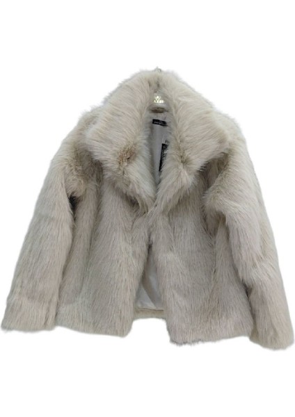 Kadın Cepsiz Önü Çıt Çıtlı Uzun Tüylü Kalın Mont modelleri