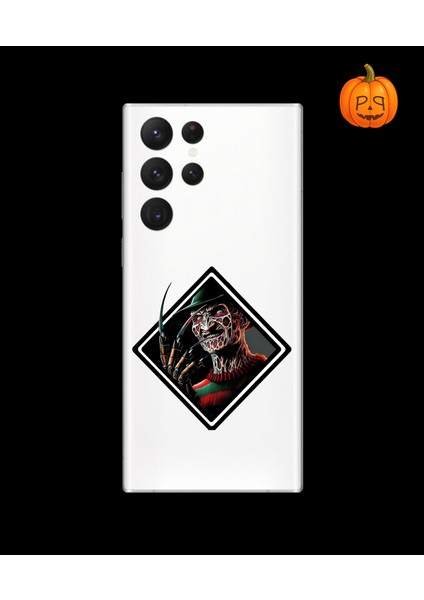 Samsung Galaxy S22 Ultra Uyumlu Şeffaf Kılıf Horror 2 Tasarımlı