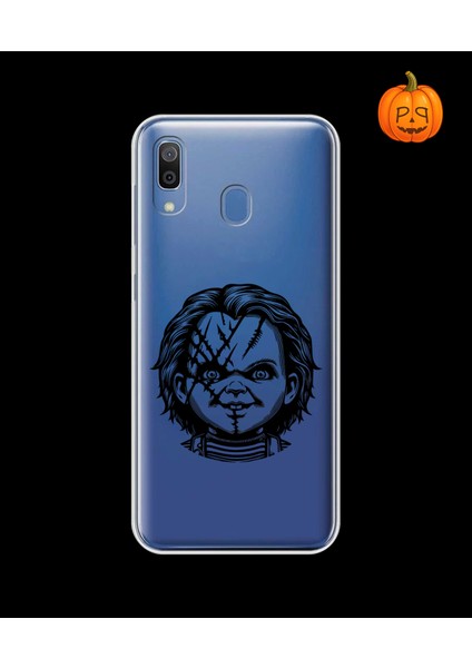 Samsung Galaxy A20 Uyumlu Şeffaf Kılıf Horror 4 Tasarımlı