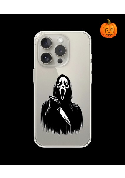 iPhone 14 Pro Max Uyumlu Şeffaf Kılıf Horror 3 Tasarımlı