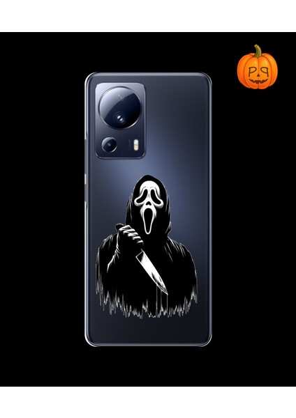 Xiaomi Mi 13 Uyumlu Şeffaf Kılıf Horror 3 Tasarımlı