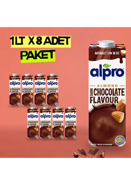Bitter Çikolata & Badem x 8 Adet