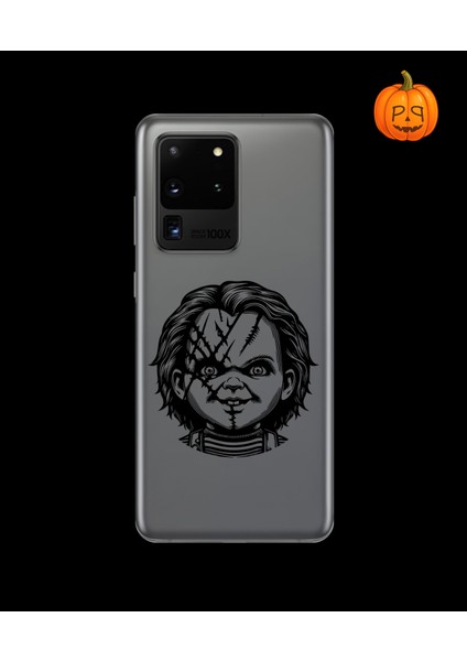 Samsung Galaxy S20 Ultra Uyumlu Şeffaf Kılıf Horror 4 Tasarımlı