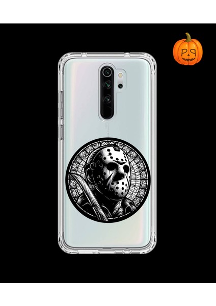 Xiaomi Redmi Note 8 Pro Uyumlu Şeffaf Kılıf Horror 5 Tasarımlı