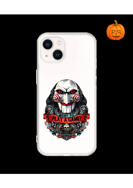 iPhone 13 Uyumlu Şeffaf Kılıf Horror 7 Tasarımlı