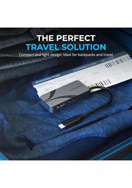 USB 3.0 Yekpare Alüminyum Taşınabilir Veri Hub'ı (HB-MC3B) indirimleri