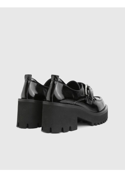 Roses Hakiki Rugan Deri Siyah Kadın Topuklu Ayakkabı fırsatları