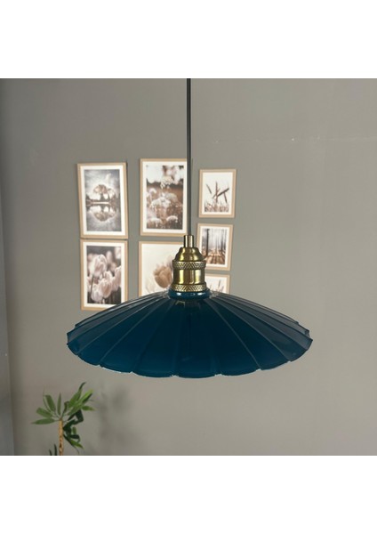 Risso Deniz Yeşili Metal Büyük Avize Lale Başlık Tekli Rustik Cafe Modern Sarkıt Aydınlatma fiyatları