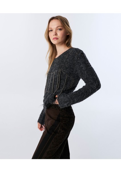 Kontrast Aksesuarlı Kazak TW6250050232036 modelleri