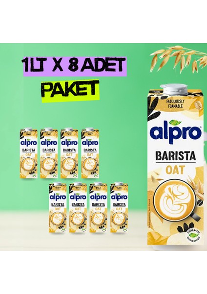 Barista Yulaf Sütü 1 Lt x 8 Adet