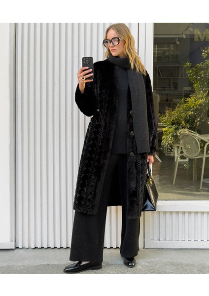 Dokulu Teknik Kumaş Mix Kaban IW6250008045001