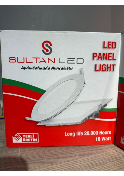 18W Sıvaaltı LED Panel Beyaz Renk (2 Adet)