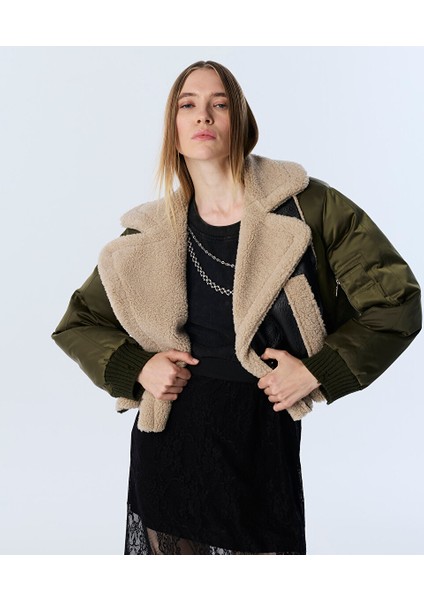 Kumaş Mıx Geniş Yaka Mont TW6250012034001 fırsatları