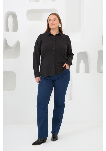 Büyük Beden Gömlek Siyah