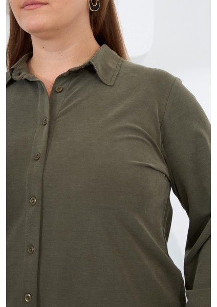 Büyük Beden Gömlek Haki indirimleri