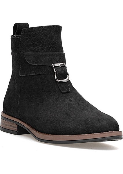 D25KB-8305 Kadın Hakiki Nubuk Deri Klasik Bot Siyah fiyatları