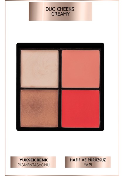 Duo Cheeks Creamy Blush & Highlighter / Krem Allık & Aydınlatıcı Paleti fiyatları