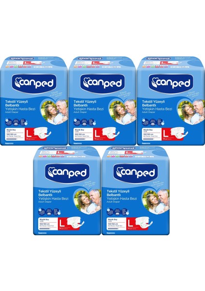 Hasta Bezi Yetişkin Bel Bantlı Tekstil Yüzey L - Büyük - Large 70 Adet (5pk*14)