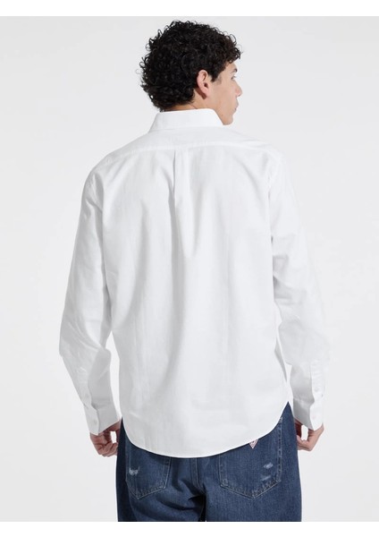 Jeans Erkek Beyaz Regular Fit Gömlek M5YH64WHFK1-G011 fırsatları