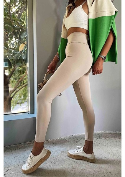 Mdb Kadın Yüksek Bel Içi Şardonlu Fırsat Ürün Toparlayıcı Tayt