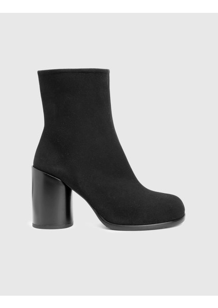 Rabit Hakiki Süet Deri Siyah Kadın Topuklu Bot modelleri