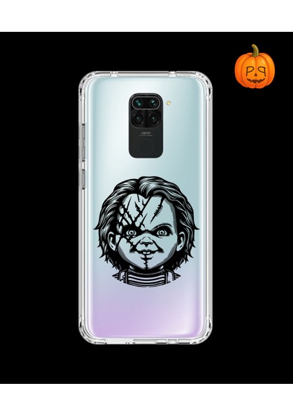Xiaomi Redmi Note 9 Uyumlu Şeffaf Kılıf Horror 4 Tasarımlı