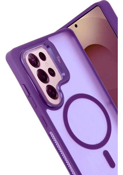Allzey Joko Samsung Galaxy S25 Ultra Flet Lens Magsafe Kapak - Derin Mor fiyatları