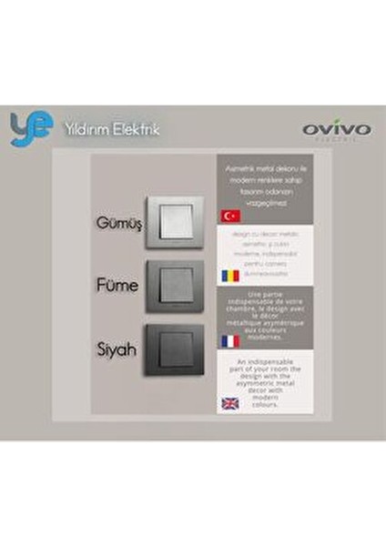 Grano Füme Komitatör Set Metal Mekanizma ve Plastik Çerçeve ile Tam Set indirimleri