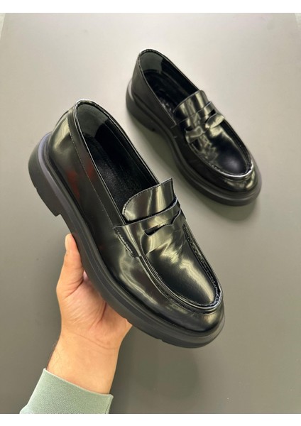 LFR-F083-2 Acma Merdane Ayakkabı Siyah