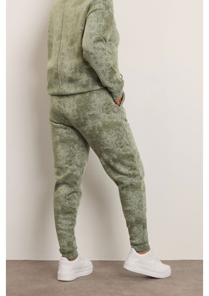 Büyük Beden Beli Büzgülü Dar Paça Cepli Desenli Pantolon 304055 fırsatları