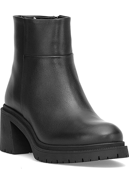 D25KB-8470 Kadın Hakiki Deri Topuklu Bot Siyah fiyatları